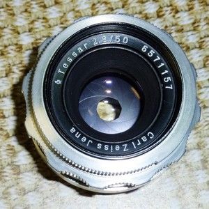 Carl Zeiss Jena 1Q Tessar 50mm 1 2 8 Lens w Exakta Mount
