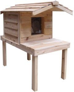 Cat Tree Condo Furniture Insulated Heated Cedar Pet House Handcrafted 