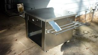 Cashiers Stand Stainless Steel w/ bar shelves Includes Bill holding 