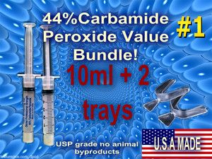   44 Carbamide Peroxide 10ml Teeth Whitening Gel Trays Kit