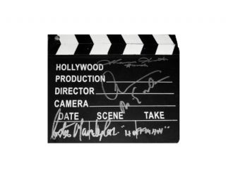 Movie Clapper Autographed by Saw Stars Cary Elwes 2