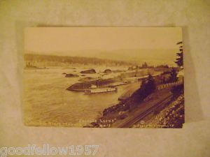 1920 Realphoto Cascade Locks Columbia River Highway Or