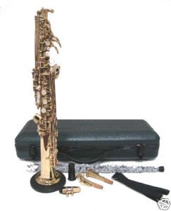 New B Flat Lacquer Soprano Saxophone Case Music Stand