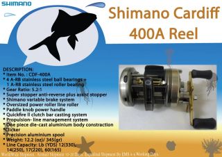 Shimano Cardiff 400A 5 2 1 4 A RB Reel Roller Fishing Sport Super 
