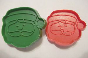 Duo of Santas Vintage Hallmark Bite Size Cookie Cutters