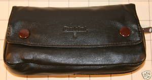 Castleford Brown Leather Snap Pipe Pouch 1PIPE TPS709