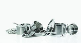 Cat Cora by Starfrit 10 Piece Tri Ply Stainless Steel Cookware Set 