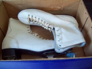 Vintage 1960 Carol Heiss Figure Ice Skates 7 with Original Box Very 