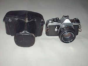 Pentax Me Asahi 35mm SLR Camera 1 2 50mm Lens Case Very Good Condition 