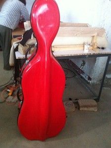 High Quality Fiberglass Cello Case Wheells 4 4