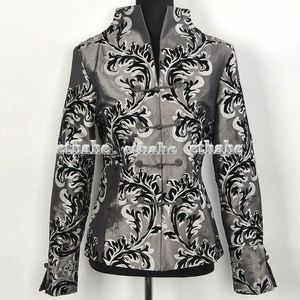 Celosia Flower Print Womens Basic Jacket Stylish Blazer Elegant Coat 