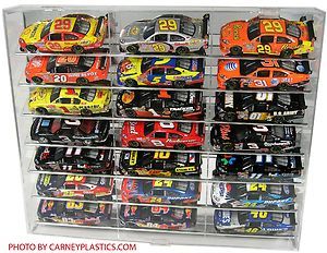 NASCAR Cot Diecast Display Case 21 Car Tilt Shelf 1 24