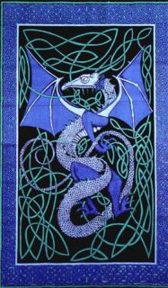 Celtic Dragon Tapestry Renaissance Medieval Fairy SCA