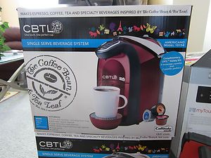 Brand New in Box CBTL Espresso Coffee Tea and Hot Chocolate Maker Red 