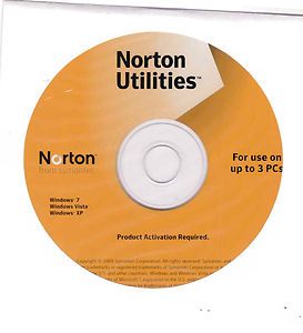   Norton Utilities CD Version 14 5 for Windows 7 Vista XP 3 PC