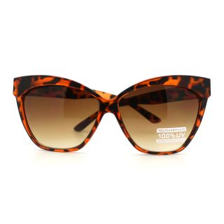 Oversized Cat Eye Sunglasses with Thick Frame 4 Colors Black Tortoise 