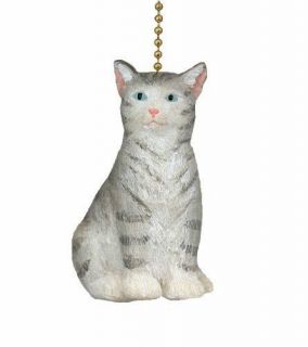 Features of Purfect Feline Gray Kitty Cat Ceiling Fan Light Pull