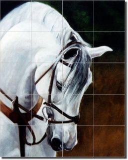 Crawford Horse Equestrian Animal Ceramic Tile Mural Art