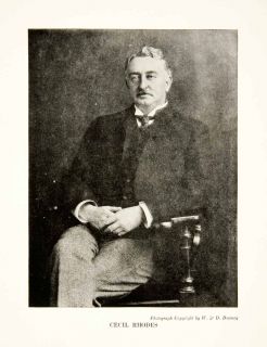1921 Print Portrait Cecil John Rhodes English South African 