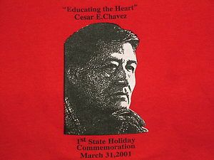 2001 Cesar Chavez T Shirt United Farm Workers AFL CIO L