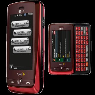 LG Rumor Touch in Red for Sprint LG510 New Clean ESN