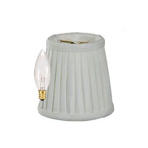 NEW MINI LAMP SHADE CHANDELIER SMALL LAMPSHADE PLEATED OFF WHITE SILK 