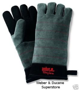 Weber Gas Charcoal Grill Suede Gloves 2 6456 New