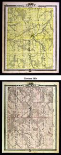   Iowa Map Monroe Lucas County Chariton Albia Antique Atlas Map