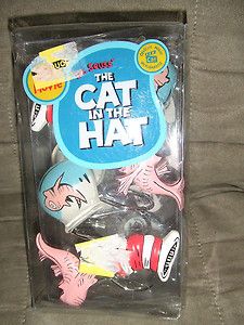 Dr. Seuss The Cat in the Hat Shower Curtain Hooks Brand New