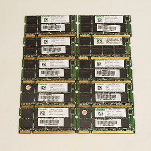 Lot of 10 Tested Centon 512MB DDR PC2100 Laptop Sodimm Memory