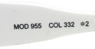New Cazal Sunglasses CZ 955 White 332 CZ955