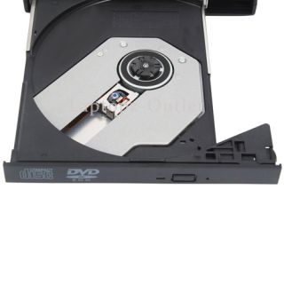 New Slim External USB PC/Notebook DVD ROM CD ROM Drive DVD ROM Black