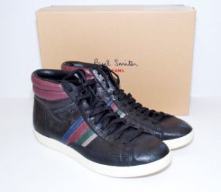 Paul Smith Chalfont Black Karma High Top Leather Sneakers US 11 UK 10 