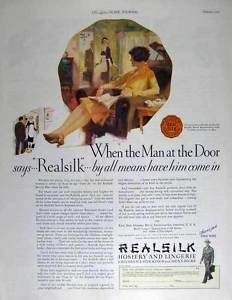 1926 Realsilk Hosiery and Lingerie Fred Mizen Art Ad