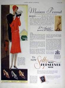 1929 Maison Premet Me Charlotte Selby Shoes Art Deco Ad