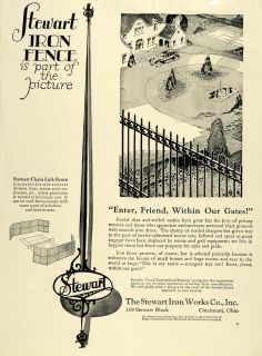   Ad Stewart Iron Works Co Inc Chain Link Fence Farm Homes Fencing Ohio
