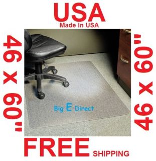   AnchorBar Clear Rectangular Office Home Chair Mat For Carpet Low Pile