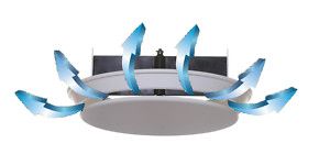 Ceiling Register Diffuser Grille Vent with HVAC Airflow Control, Round 