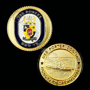 USS Porter DDG78 Honorary Crewmember★ Challenge Coin