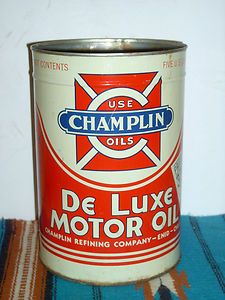 Vintage Champlin 5 Qt Oil Can Enid OK
