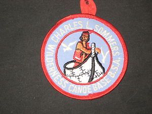 Charles L Sommers Wilderness Canoe Base Patch older twill c19
