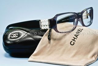  Chanel Eyeglass Frame 3166H Crystal Black Perle Collection Pearl 