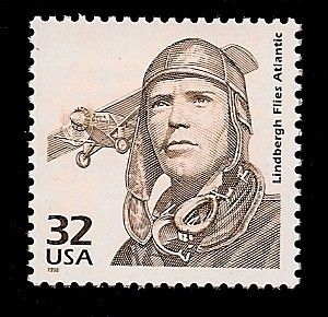 SPECIAL Charles Lindbergh Flies Atlantic Commemorative US Stamp MINT 