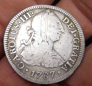 dug SUPER NICE SHAPE 1787 SILVER REALE COIN FUNKSTOWN MD COLONIAL SITE 