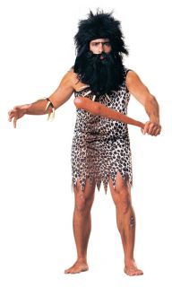 New Mens Caveman Costume Prehistoric Tunic Toga Robe Halloween Cave 