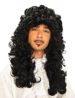 You are sure to look like royalty in this King Charles Black Adult Wig 