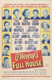 Henrys Full House 1952 Marilyn Monroe Jeanne Crain 1 Sheet