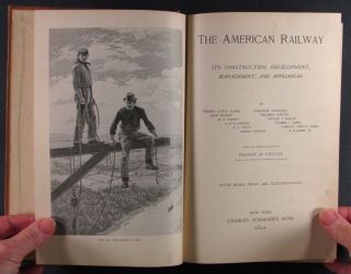 1892 Book THE AMERICAN RAILWAY, RAILROADS, LOCOMOTIVES, TECHNOLOGY 