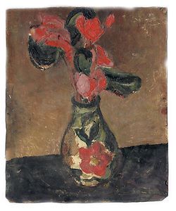 Chaim Soutine Vase with Flowers Old Painting
