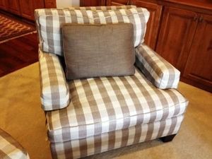 Gorgeous Pair of Baker Furniture Overstuffed Chairs